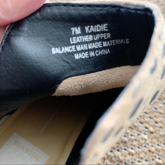 Dolce Vita Leopard Leather Ankle Boots Kaidie - Picture 9 of 11